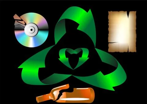 Waste recycling Stock Illustration
