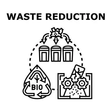 Waste reduction concept separating recyclable refuse materials Stock Illustration
