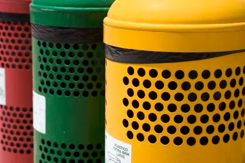 Waste separation bins Stock Photos