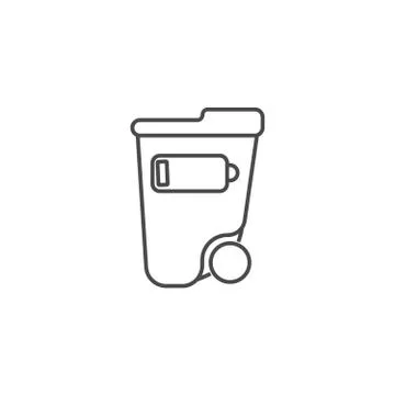Waste separation thin line icon. Ecology and environmental protection concept Stock Illustration