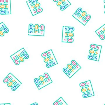 Waste sorting bins vector seamless pattern Illustrazione stock