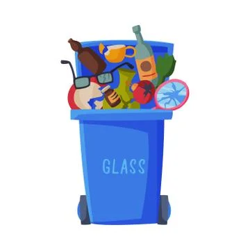 Garbage Bins / Rubbish Cans / Trash - Lid On / Lid Off Clip Art / Clipart