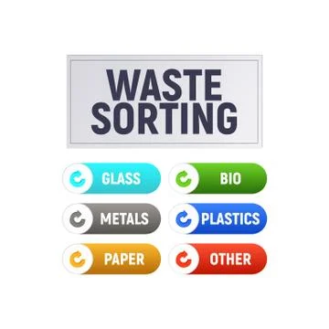 Waste sorting. Stock Illustration