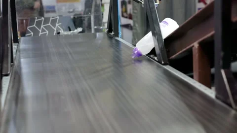 Waste sorting by mechanical manipulator. Stock Footage 164049935