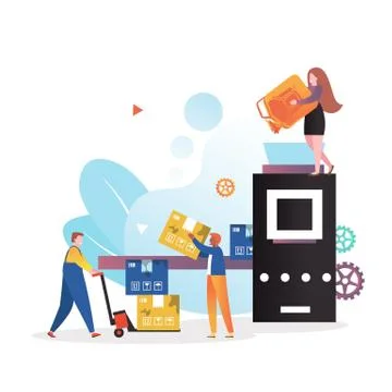 Waste sorting plant vector concept for web banner, website page Stock Illustration