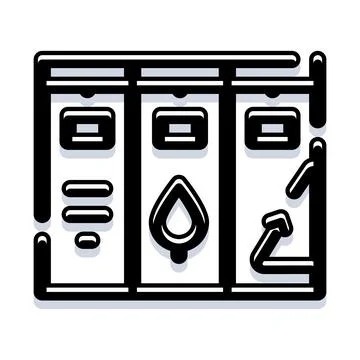 Waste sorting separating different types of garbage Stock Illustration