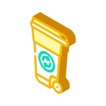 Waste tank compost isometric icon vector illustration Stock Illustration