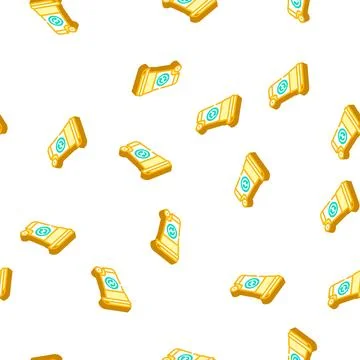 Waste tank compost isometric icon seamless pattern 库存插图