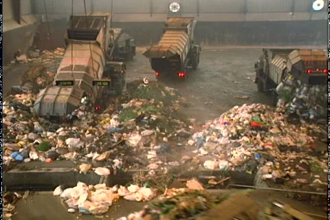 WASTE TRANSFER STATION Video stock 1052793
