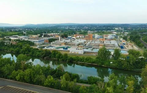 Waste water facility Stock Photos