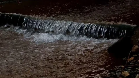 Waste water flowing down the drainage system to be treated Stock Footage 109690153