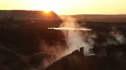 Waste water at sunset. Stock-Footage 12511642