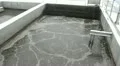 Waste water treatment facility in winter. Sewage treatment plant. HD Footage