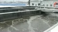 Waste water treatment facility in winter HD Footage