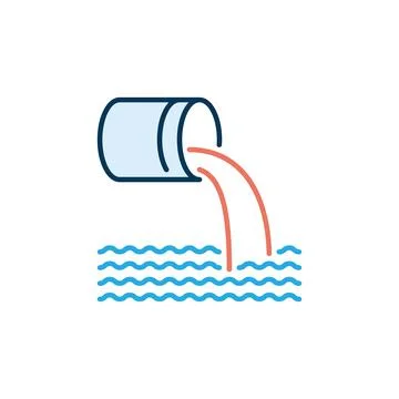 Waste Water vector concept modern icon or symbol Stock Illustration