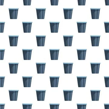 Wastebaskets seamless pattern creating repeating background Stock Illustration