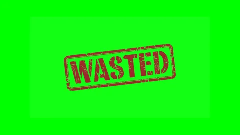 Wasted Stamp Green Screen Animation – Red Text Seal Chroma Key Effect Stock Footage 303564812