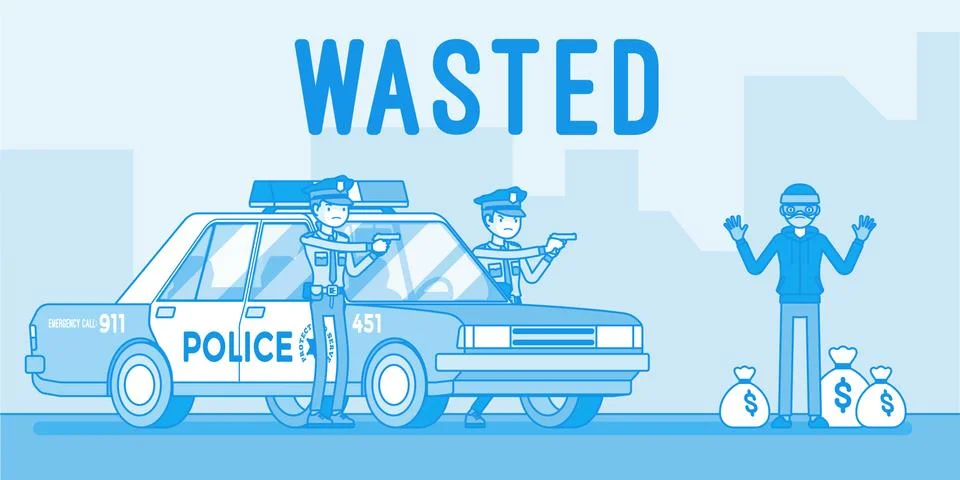 Wasted in video game Illustrazione stock