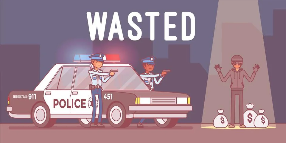 Wasted in video game Illustrazione stock