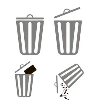 Wastepaper basket Stock Illustration