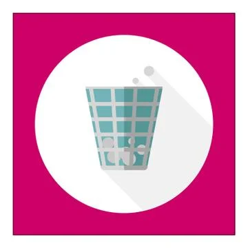 Wastepaper basket Stock Illustration
