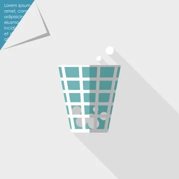 Wastepaper basket Stock Illustration