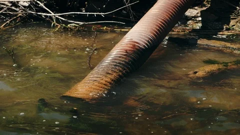WastePipe Water SlowMo Stock Footage 98562580