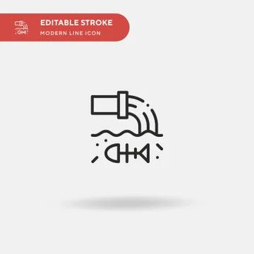 Wastes Simple vector icon. Illustration symbol design template for web mobile Stock Illustration
