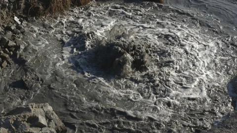 Wastewater bubble background Stock Footage 92012351