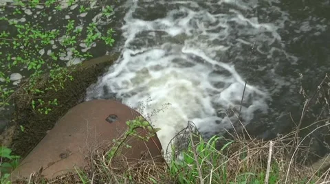 Wastewater. Ecology. Warming Video stock 62397168