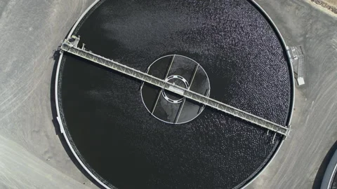 Wastewater processing tank Stock Footage 132320481