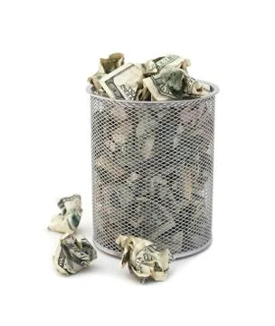 Wasting Money Stock Photos