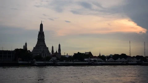 Wat Arun, Beautiful Sunset Video stock 90161655