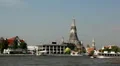 Wat Arun, Buddhist Temple of the Dawn in Bangkok, Thailand, Chao Phraya River HD Footage