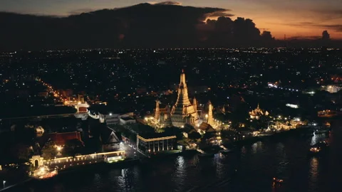 WAT ARUN BY NIGHT Stock Footage 176309177