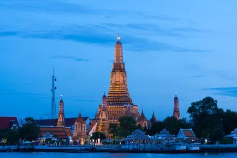 Wat arun at night. Stock Photos