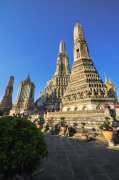 Wat arun in sunset Stock Photos
