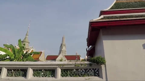 Wat Arun Temple Compound, Thonburi, Bangkok, Thailand Stock Footage 290788009