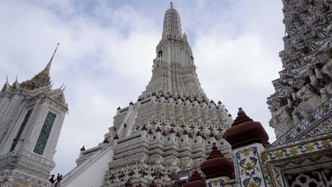 Wat Arun Temple Gimbal Walking - Bangkok Stock Footage 101504903