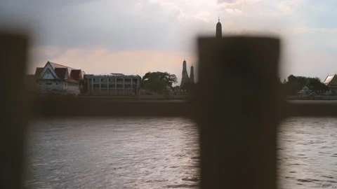 Wat Arun Temple at sunset Stock Footage 144554398