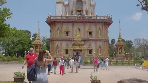 Wat Chalong Temple of Bangkok Stock Footage 148278045