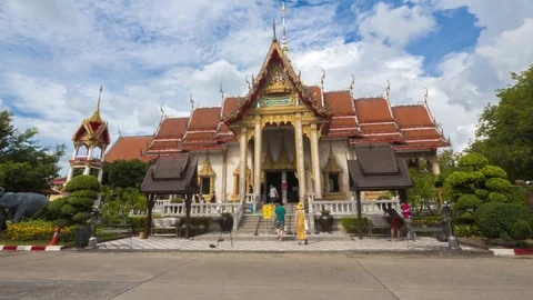 Wat Chalong in Timelapse Video 스톡 동영상 122620206