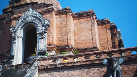 Wat Chedi Luang - Temple Stock Footage