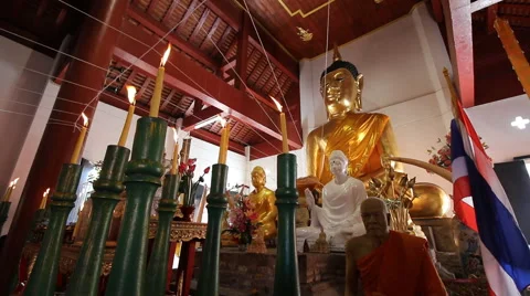 Wat jetrin Temples in Chiang Mai Thai country Stock Footage 46222829