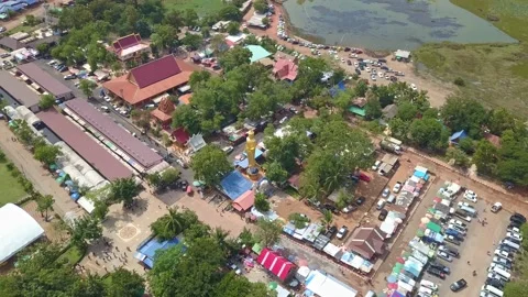 Wat Kham Chanot view from above. Video stock 131069310