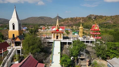 Wat Khao Lan Thom Thai Buddhist Temple Hua Hin Thailand Video stock 246987785