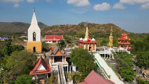 Wat Khao Lan Thom Thai Buddhist Temple Hua Hin Thailand Video stock 246988091