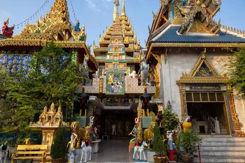 Wat Khun Chan Temple Complex in Bangkok Stock Photos
