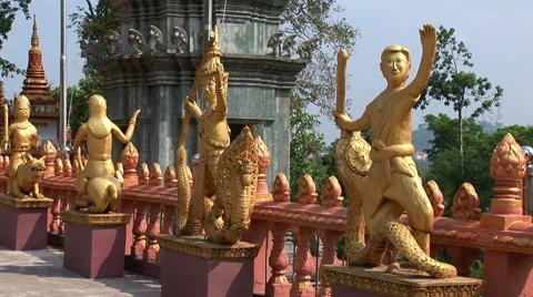 The Wat Krom Buddhist Temple Stock Footage 48228699