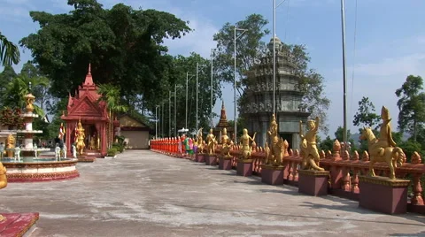 The Wat Krom Buddhist Temple Stock Footage 48228901